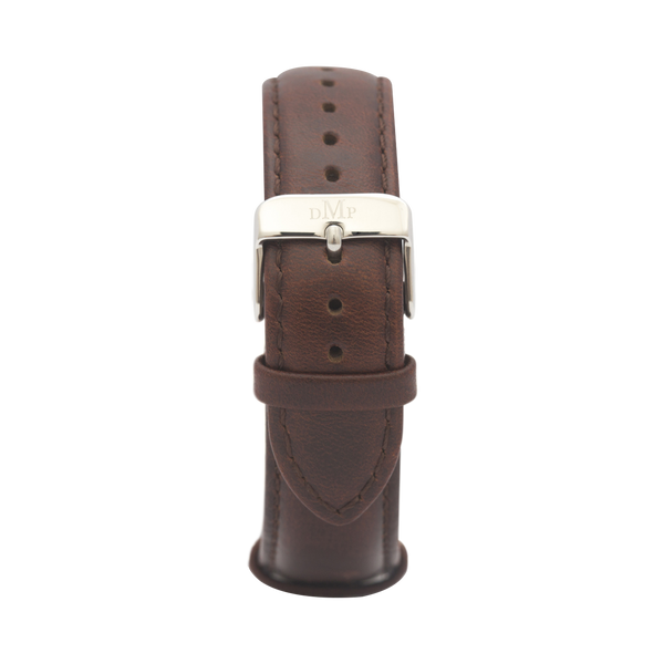 Brown Leather Strap Silver Buckle